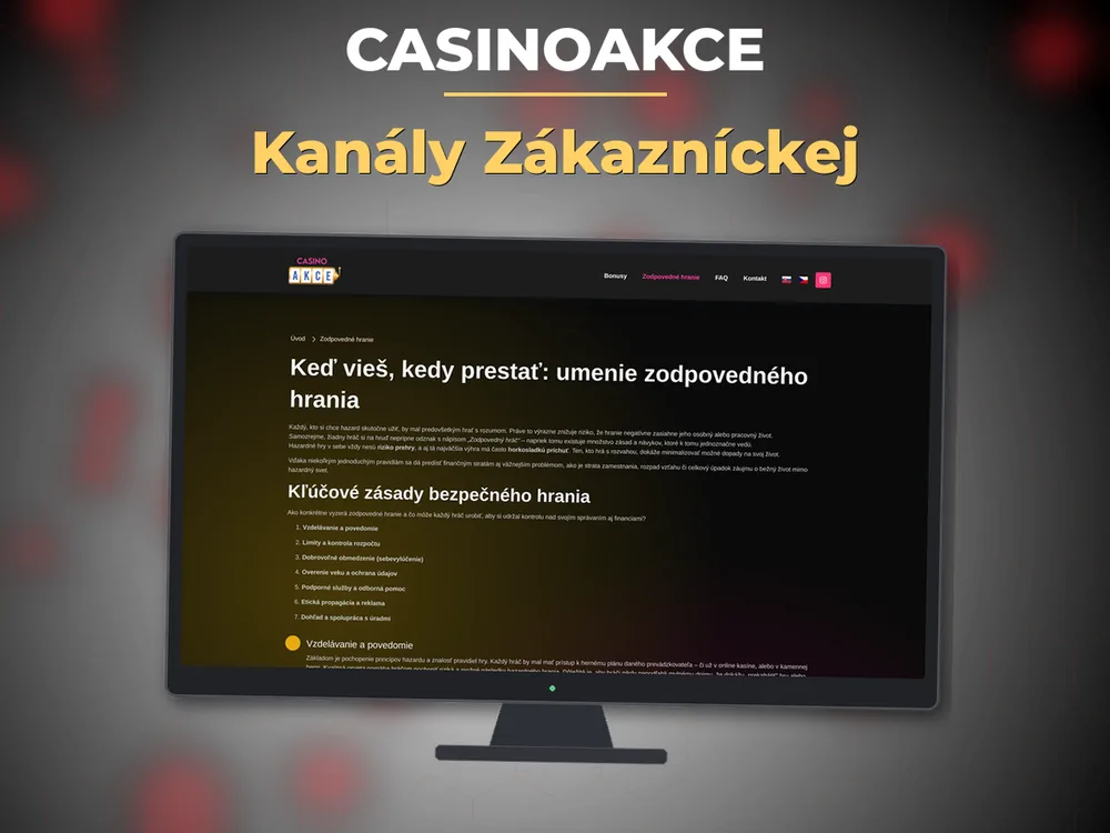 Casinoakce - Kanály Zákazníckej
