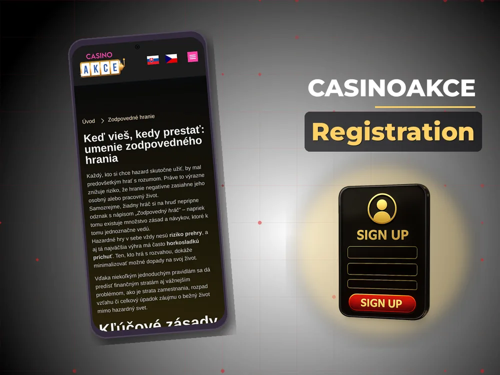 Casinoakce - Registration